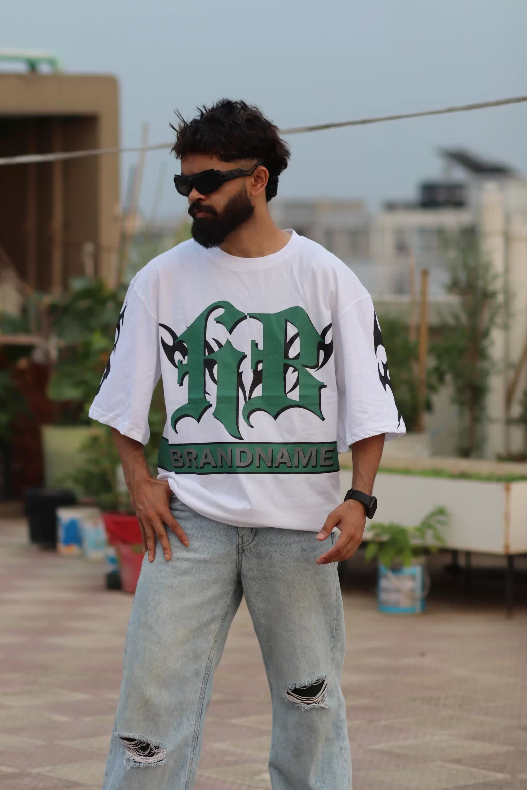 Premium Drop Shoulder T-shirt | White