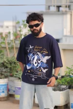 Premium Drop Shoulder T-shirt | Nav